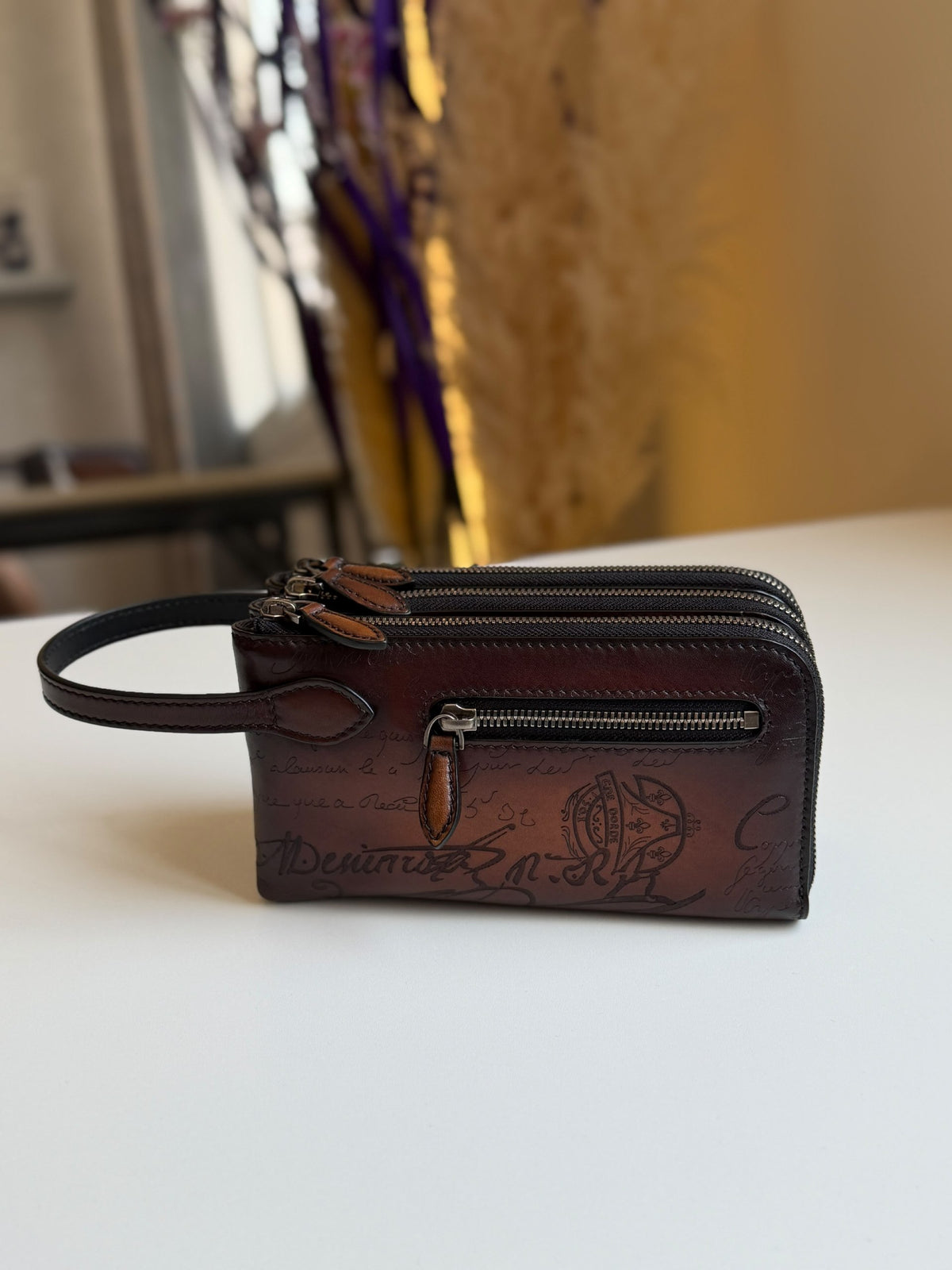 Berluti Wallet - Brown Embossed