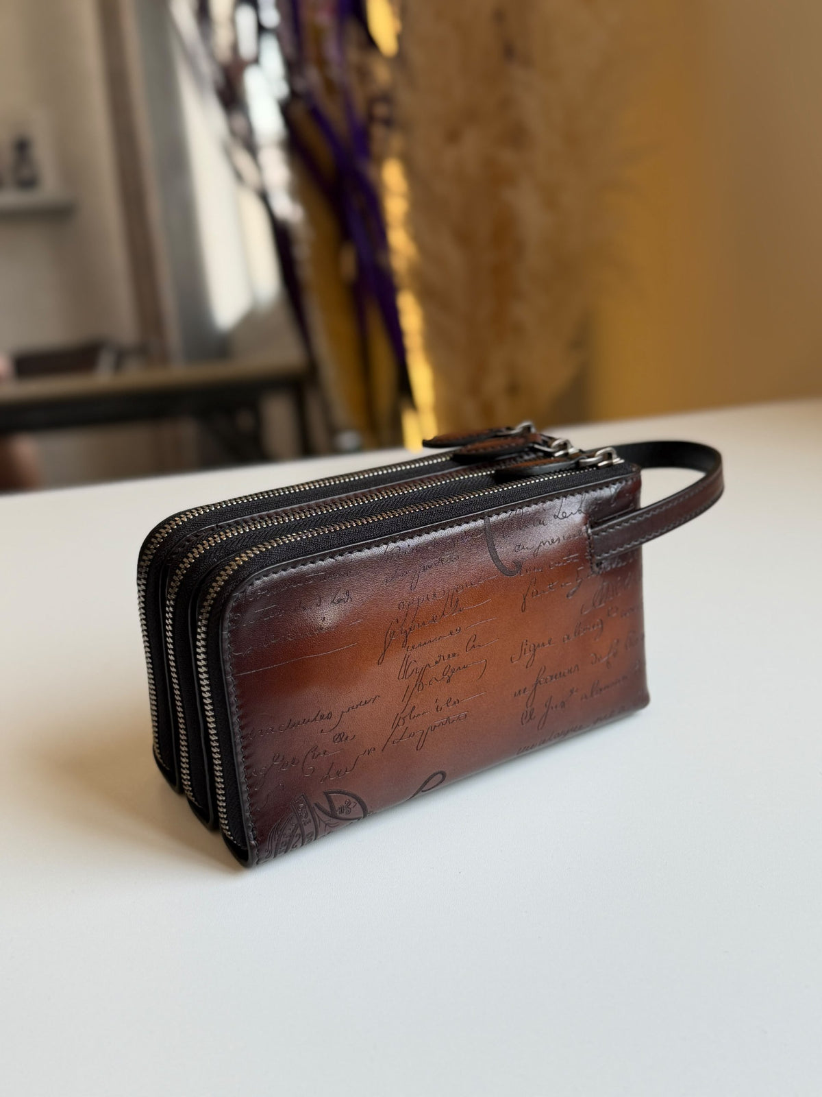 Berluti Wallet - Brown Embossed
