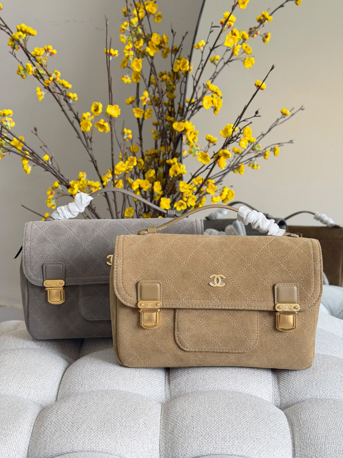 Chanel Handbag - Grey, Beige