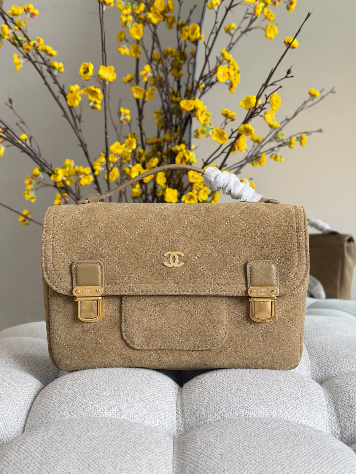 Chanel Handbag - Grey, Beige