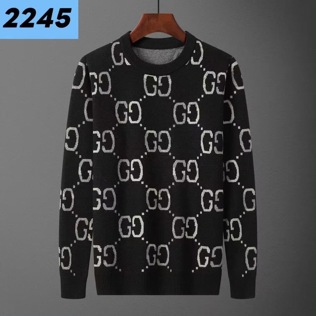 Gucci Sweater Linked GG Pattern - Black