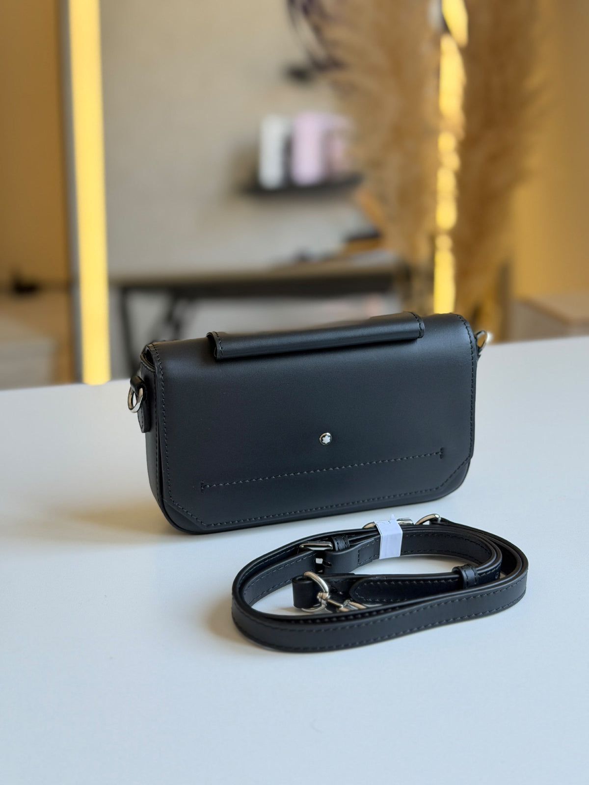 Montblanc Structured Flap Crossbody Bag - Black