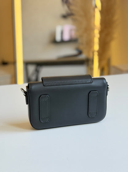 Montblanc Structured Flap Crossbody Bag - Black
