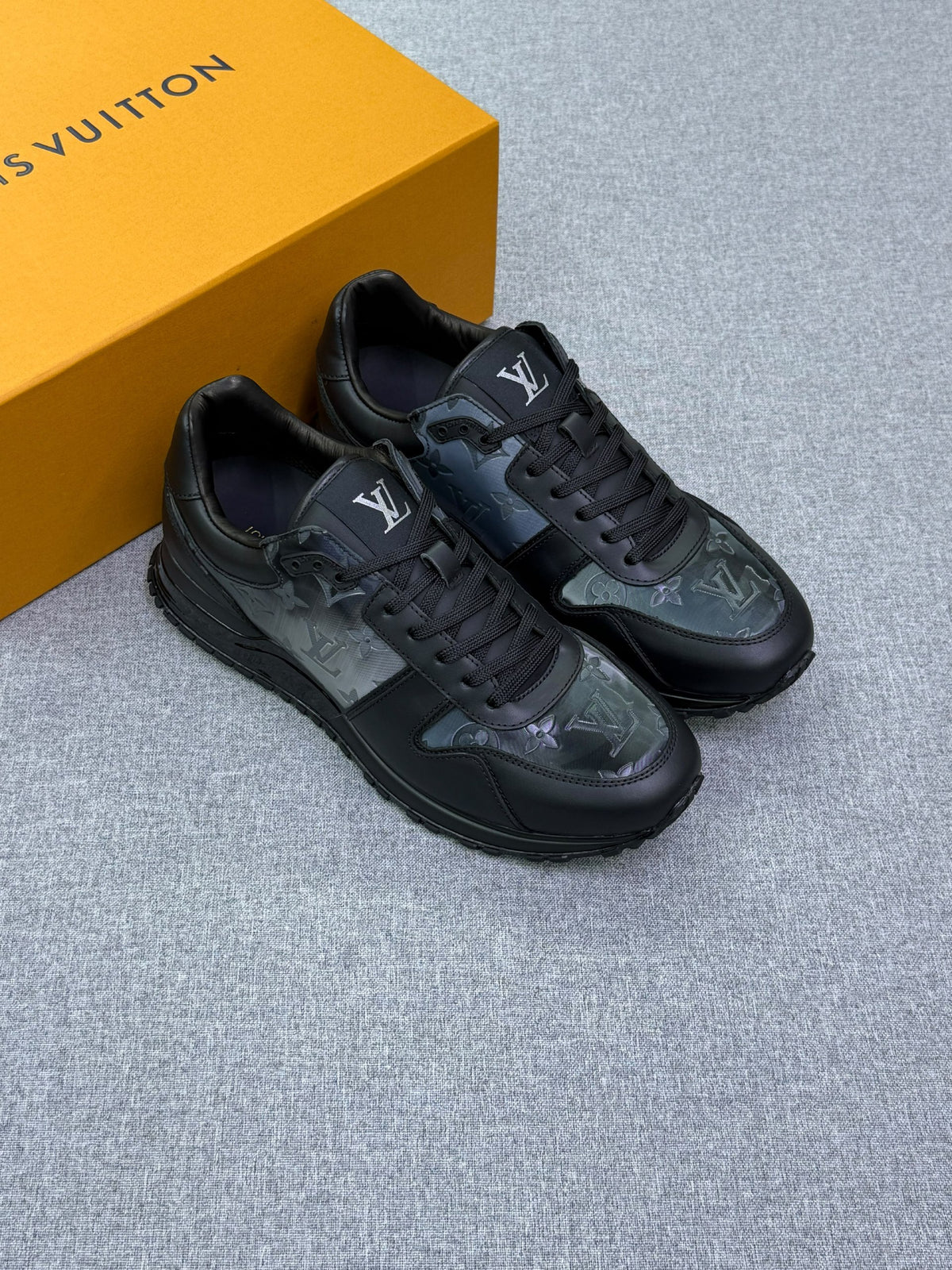 Louis Vuitton Sneakers - Black & Grey Monogram
