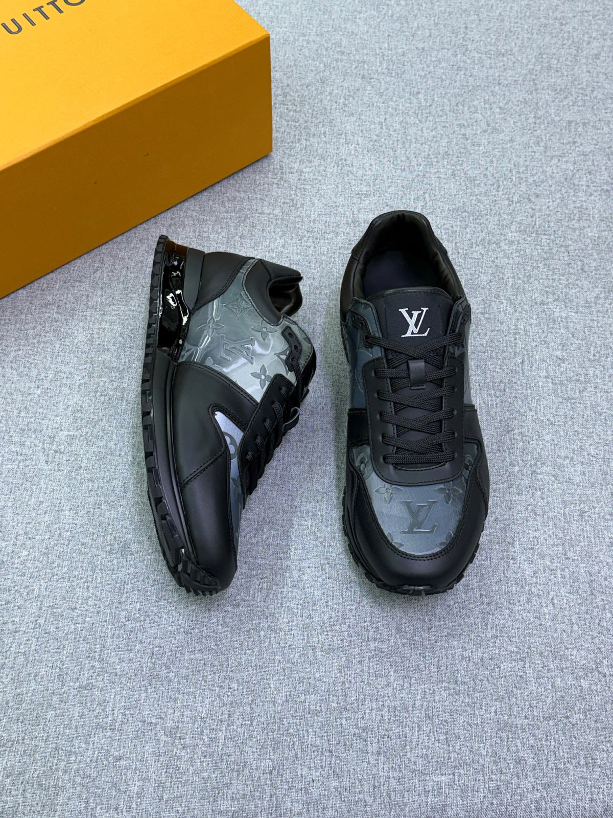 Louis Vuitton Sneakers - Black & Grey Monogram