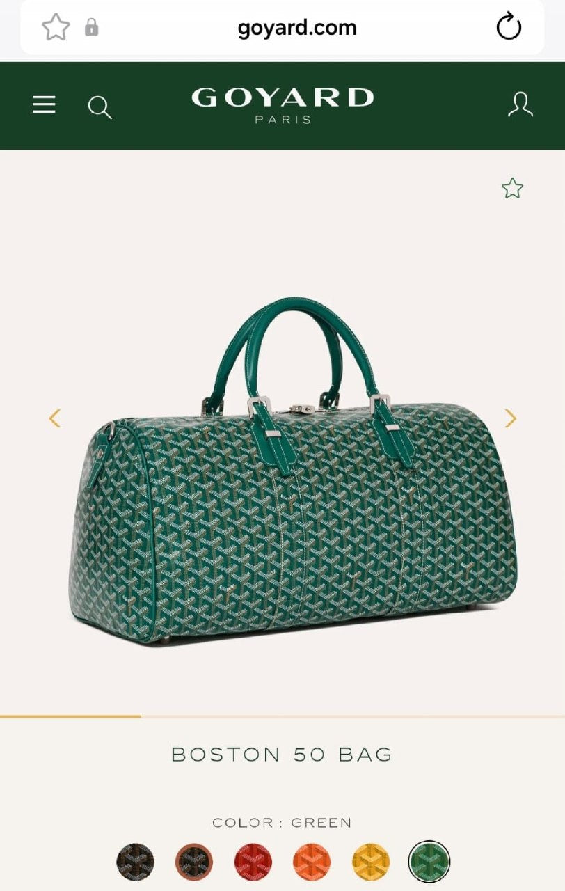 Goyard Duffel Bag - Green