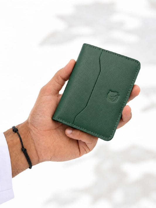 Louis Hilano Card Holder - Green Embossed
