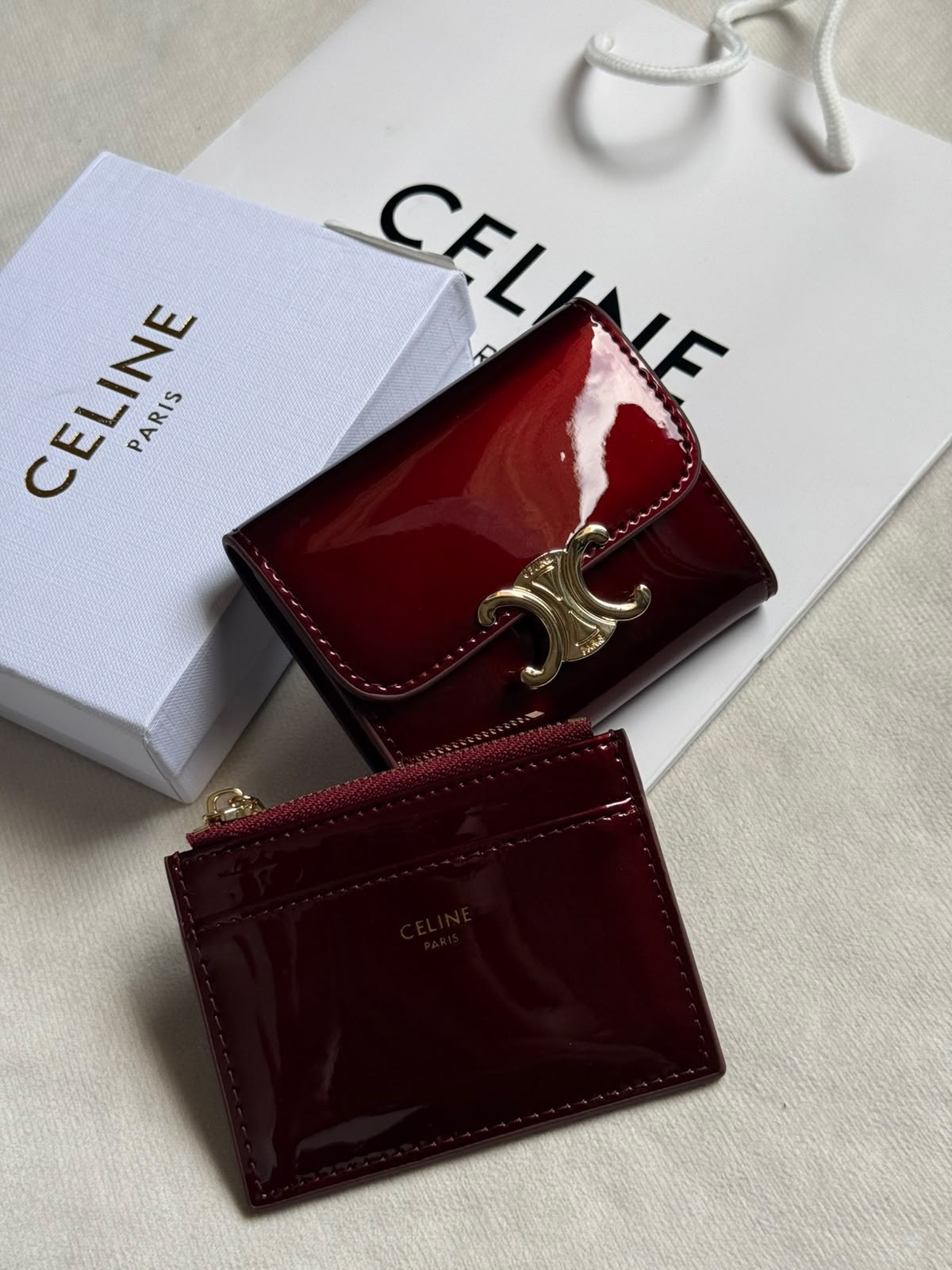 Celine Wallet - Burgundy
