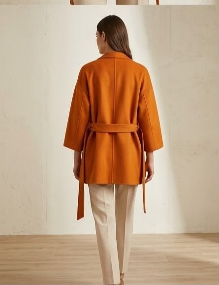 Max Mara Three-Quarter Sleeve Coat - Orange