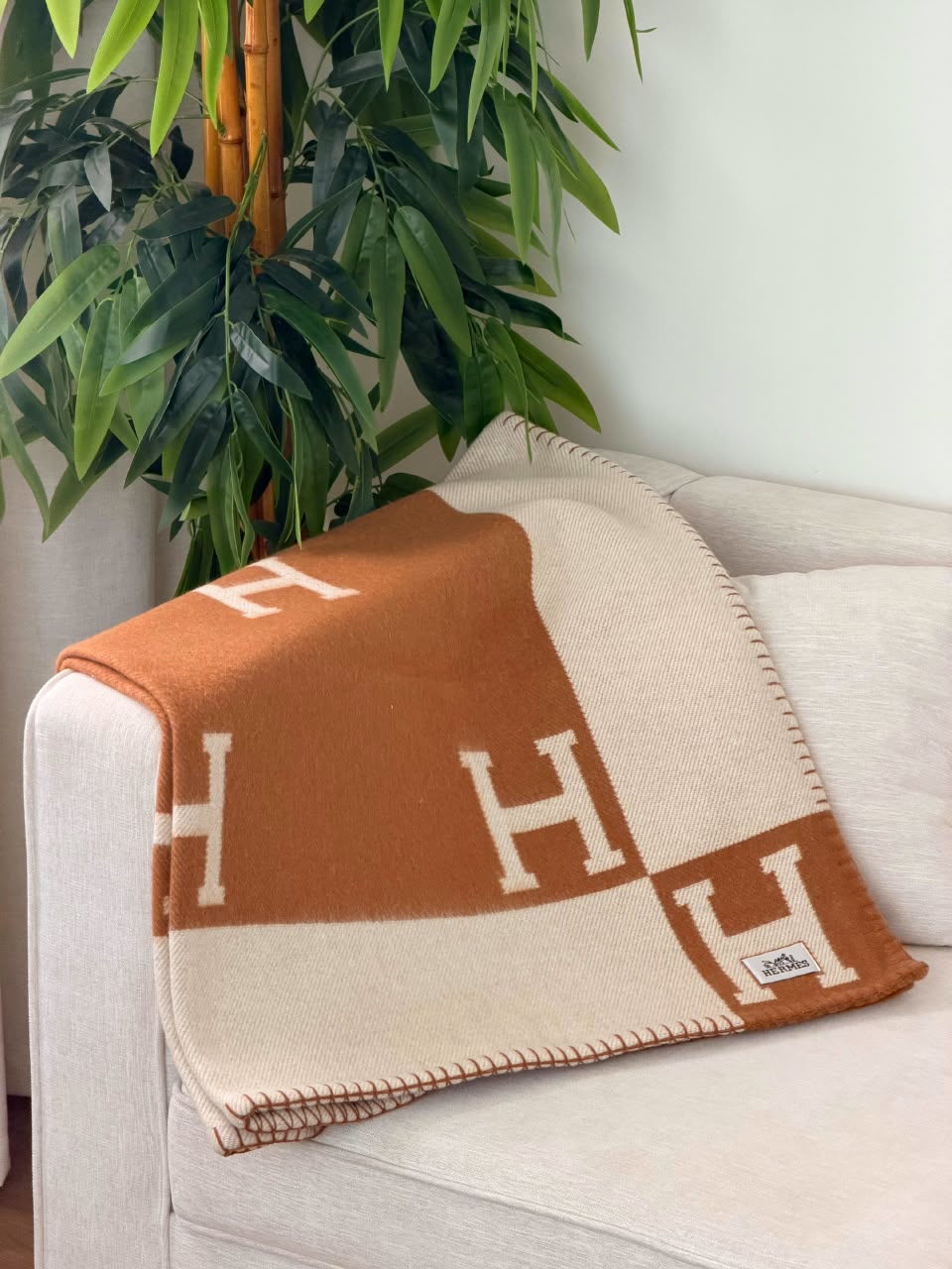 Hermès Blanket - Brown & Beige