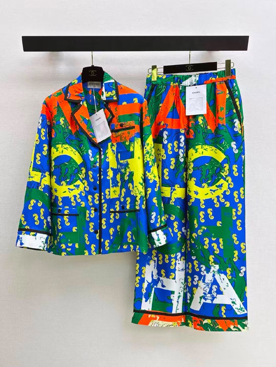 Chanel Patch-Pocket Set - Blue