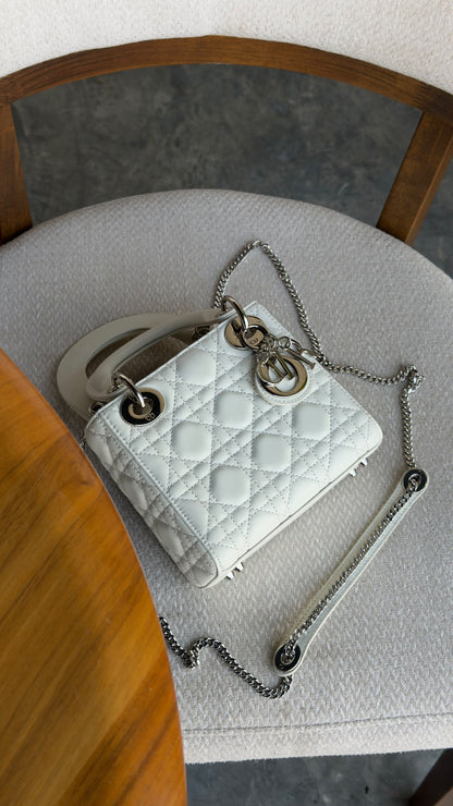Dior Lady Dior Handbag - White