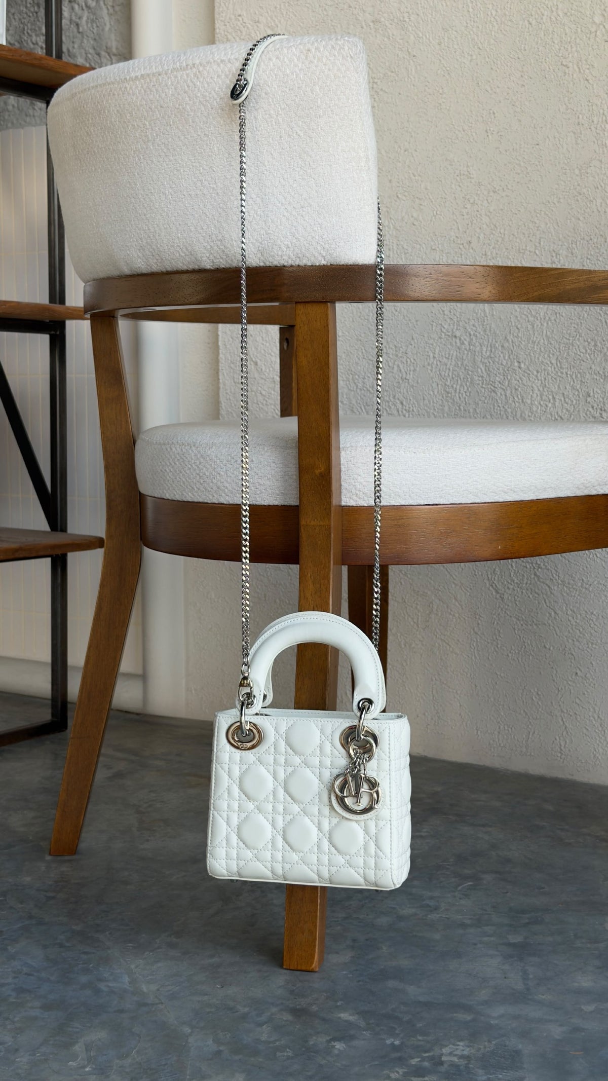 Dior Lady Dior Handbag - White