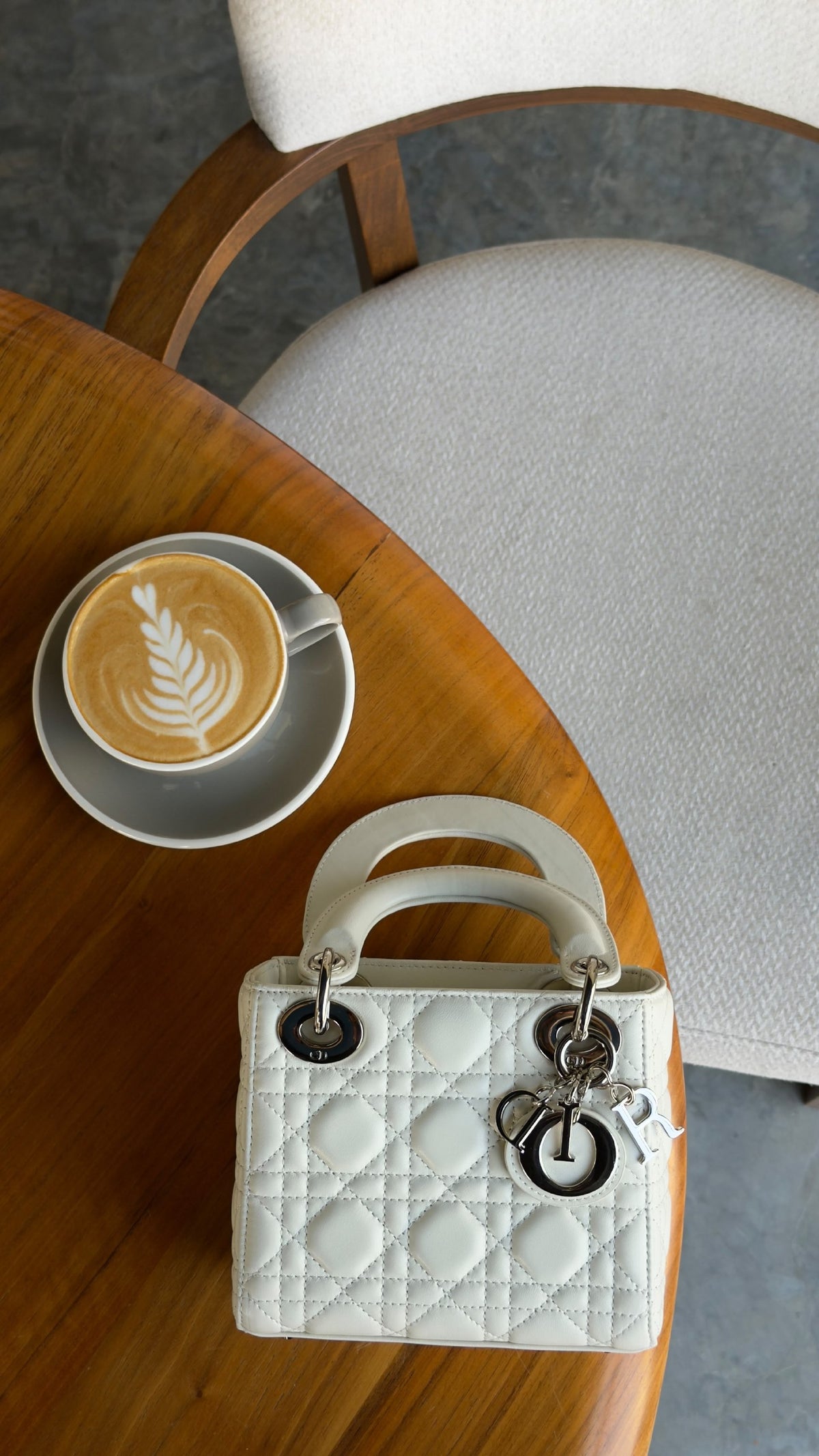 Dior Lady Dior Handbag - White