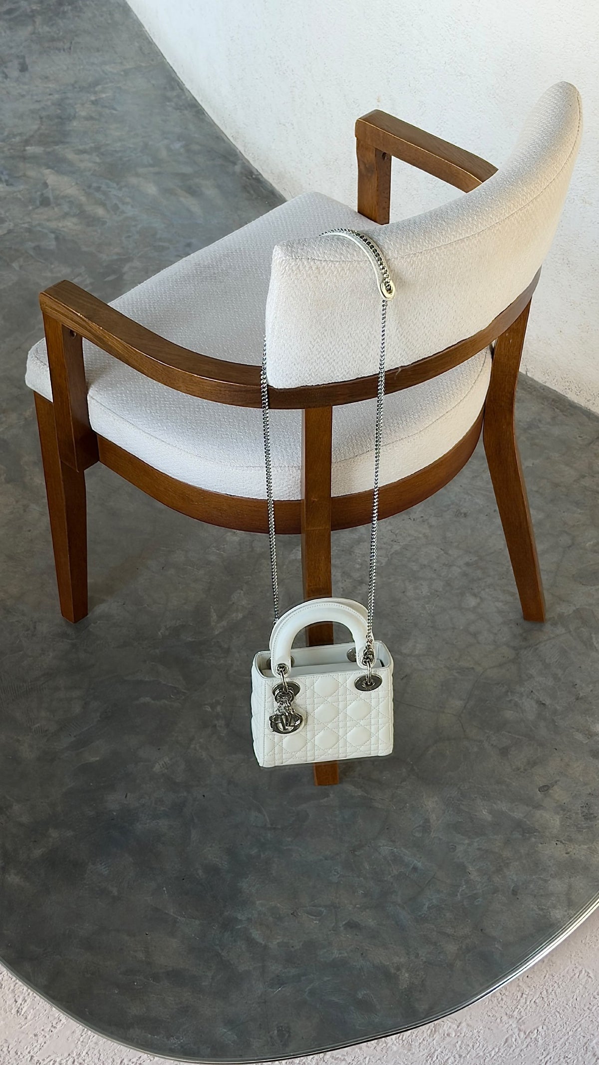 Dior Lady Dior Handbag - White
