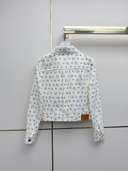 Hermès Cropped Jacket & Straight-Leg Pants Set - White