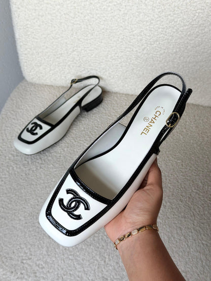 Chanel Heels - White & Black