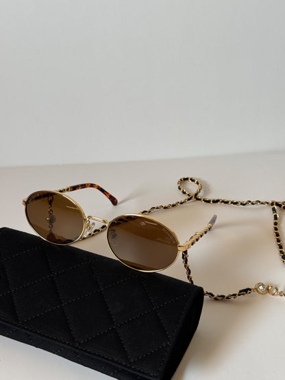 Chanel Sunglasses - Gold & Brown