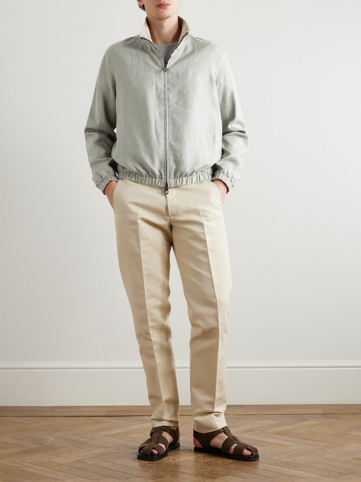 Loro Piana Bomber Jacket - Light Grey