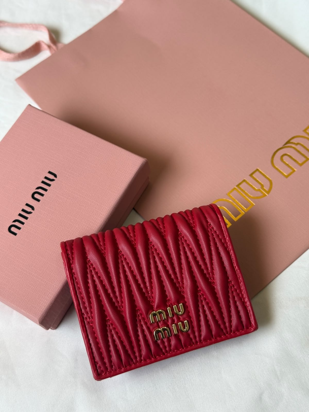 Miu Miu Card Holder - Pink, Red, Black, White