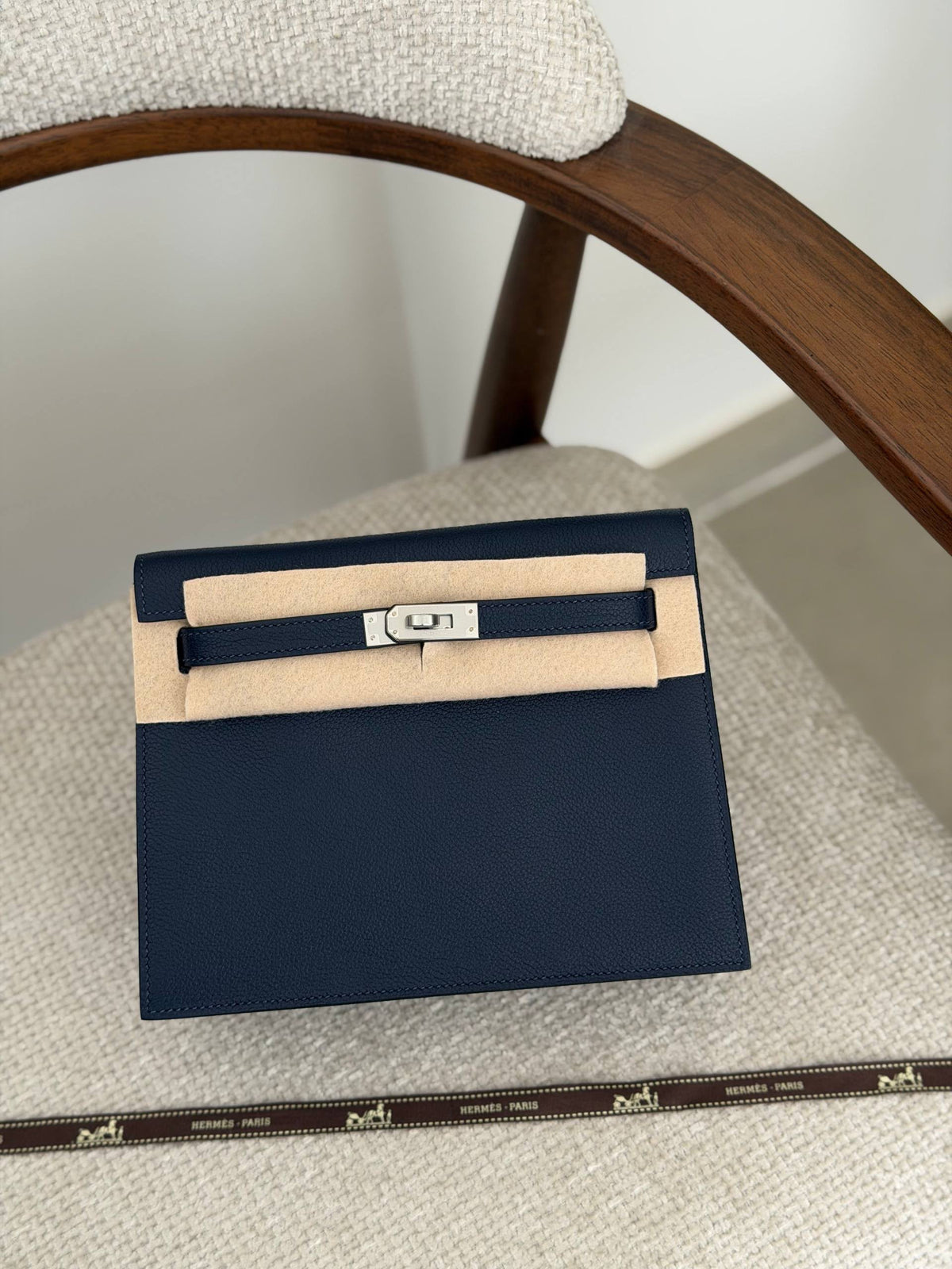 Hermès Kelly Dance Shoulder Bag - Navy