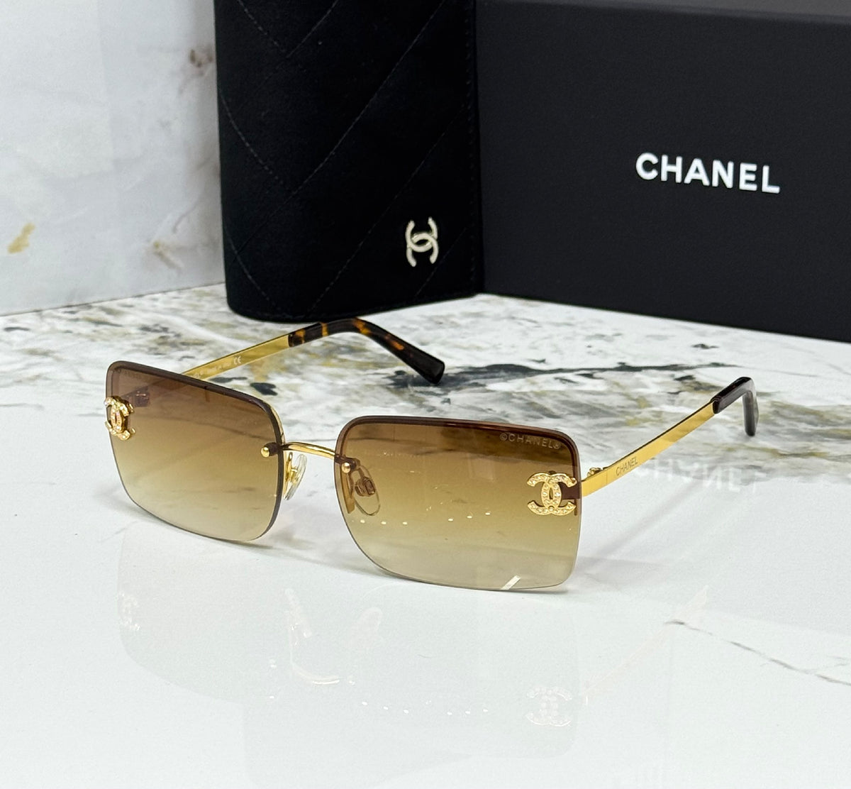 Chanel Sunglasses - Gold & Brown Gradient