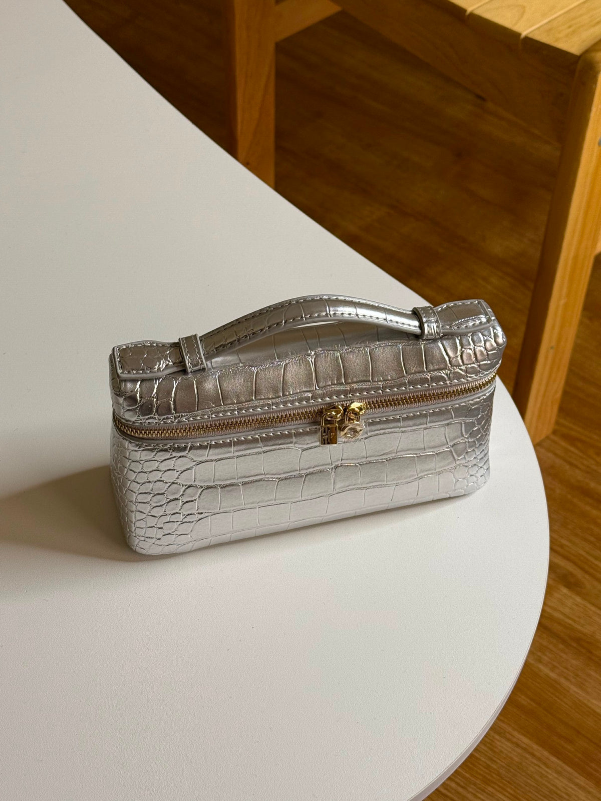 Loro Piana Handbag - Silver Embossed