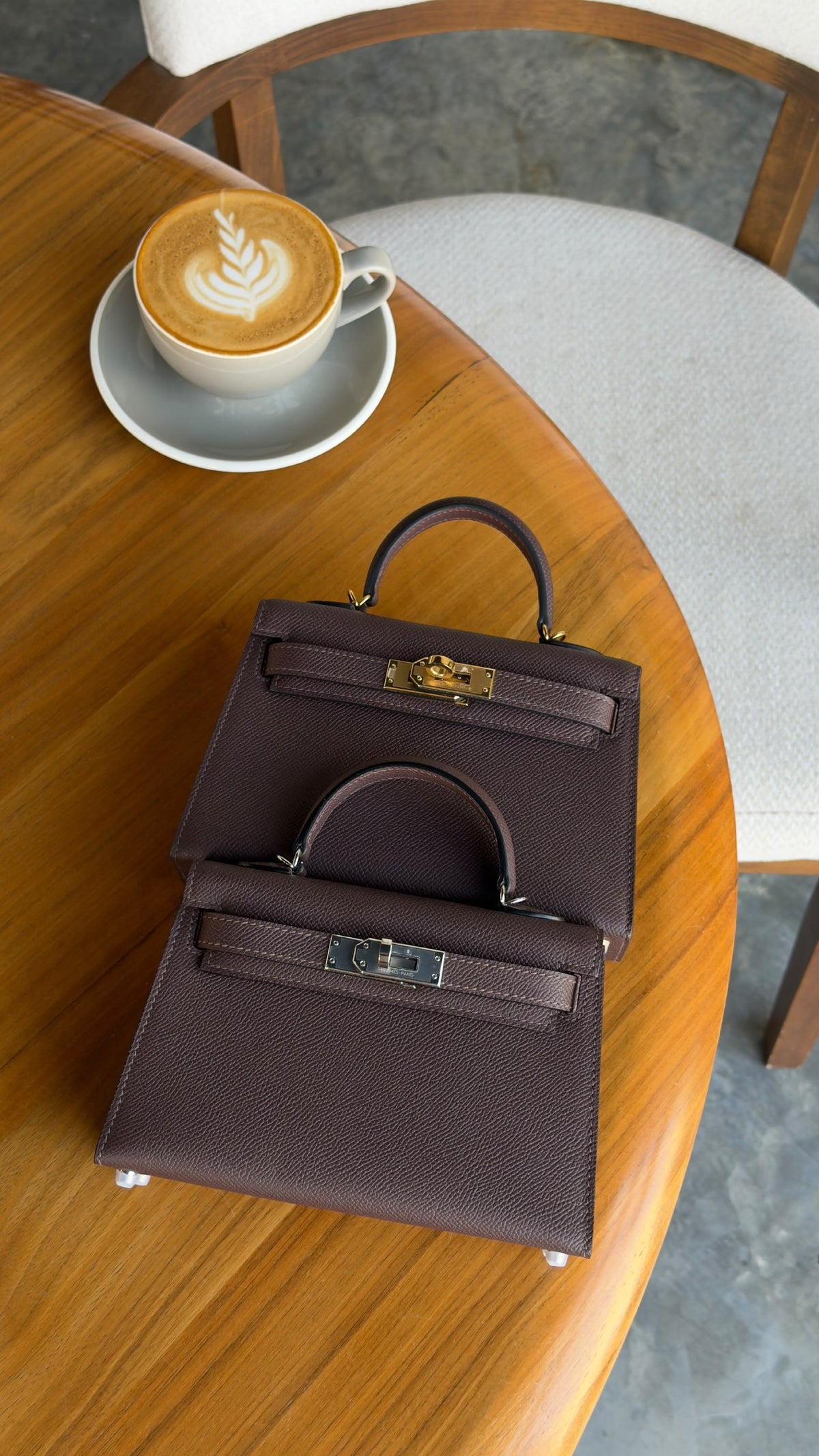 Hermes Mini Kelly Handbag - Dark Brown