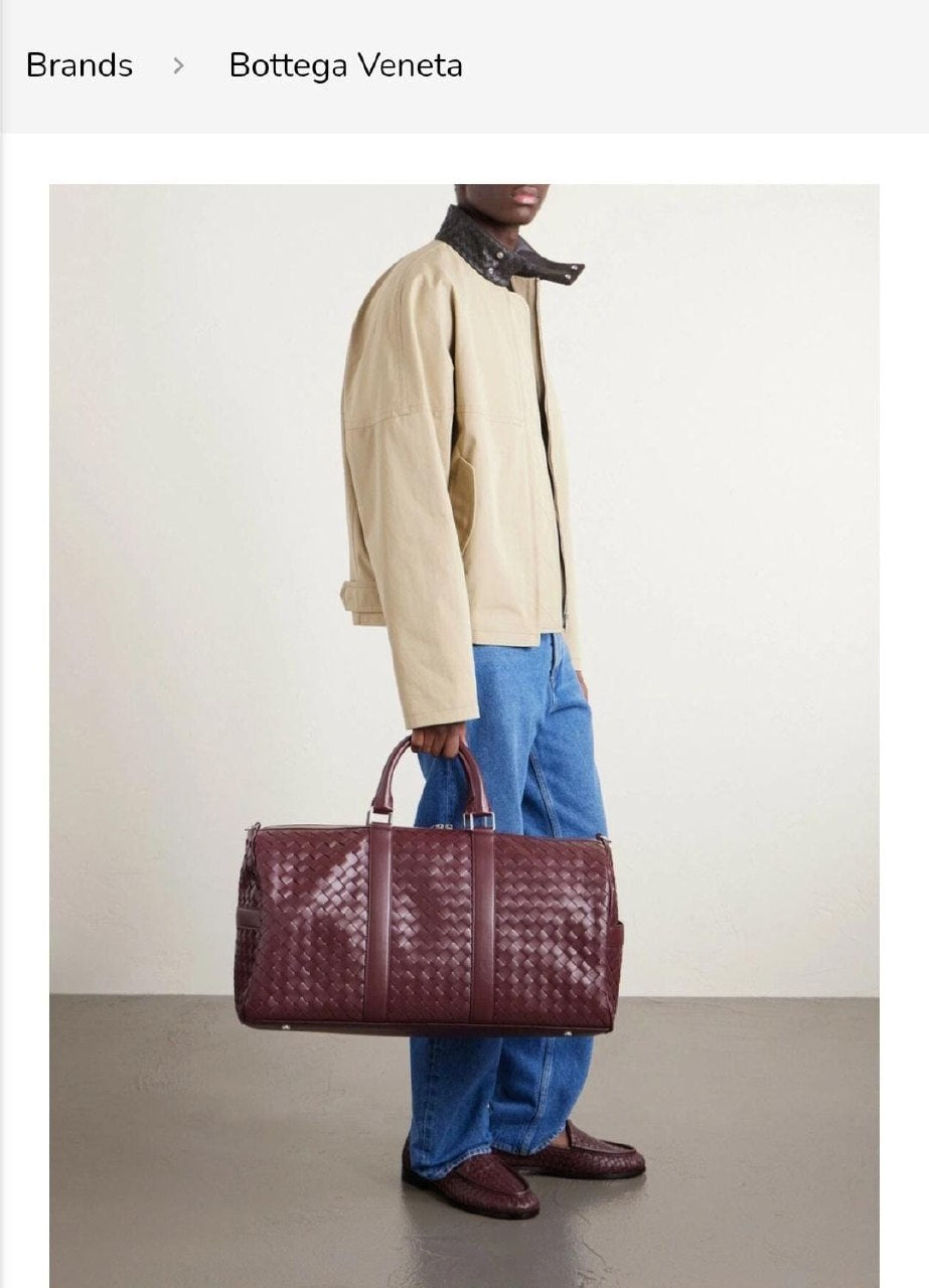Bottega Veneta Woven Tote Bag - Burgundy