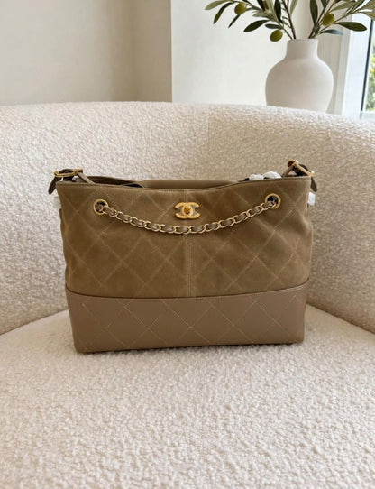Chanel Quilted Chain Shoulder Bag - Burgundy, Green, Grey, Beige, Brown, Light Brown