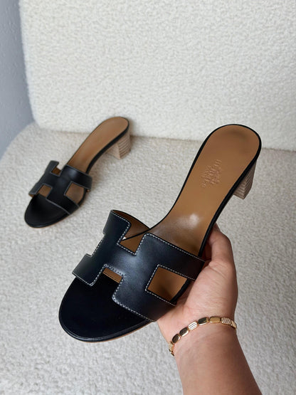 Hermès H-Strap Heels - Black