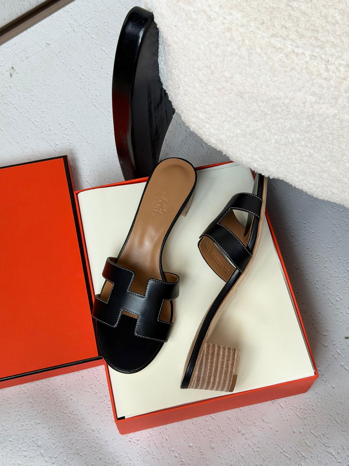 Hermès H-Strap Heels - Black