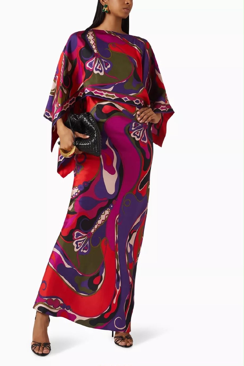 Emilio Pucci Cape Dress - Red