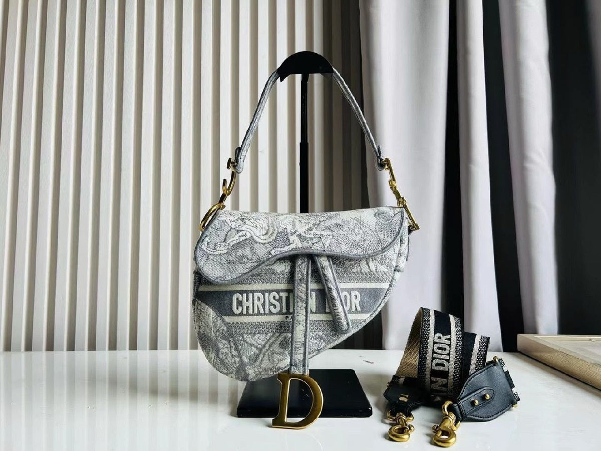 Dior Saddle Bag - Grey