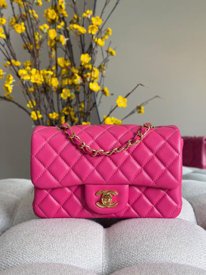 Chanel Quilted Flap Shoulder Bag - Pink
