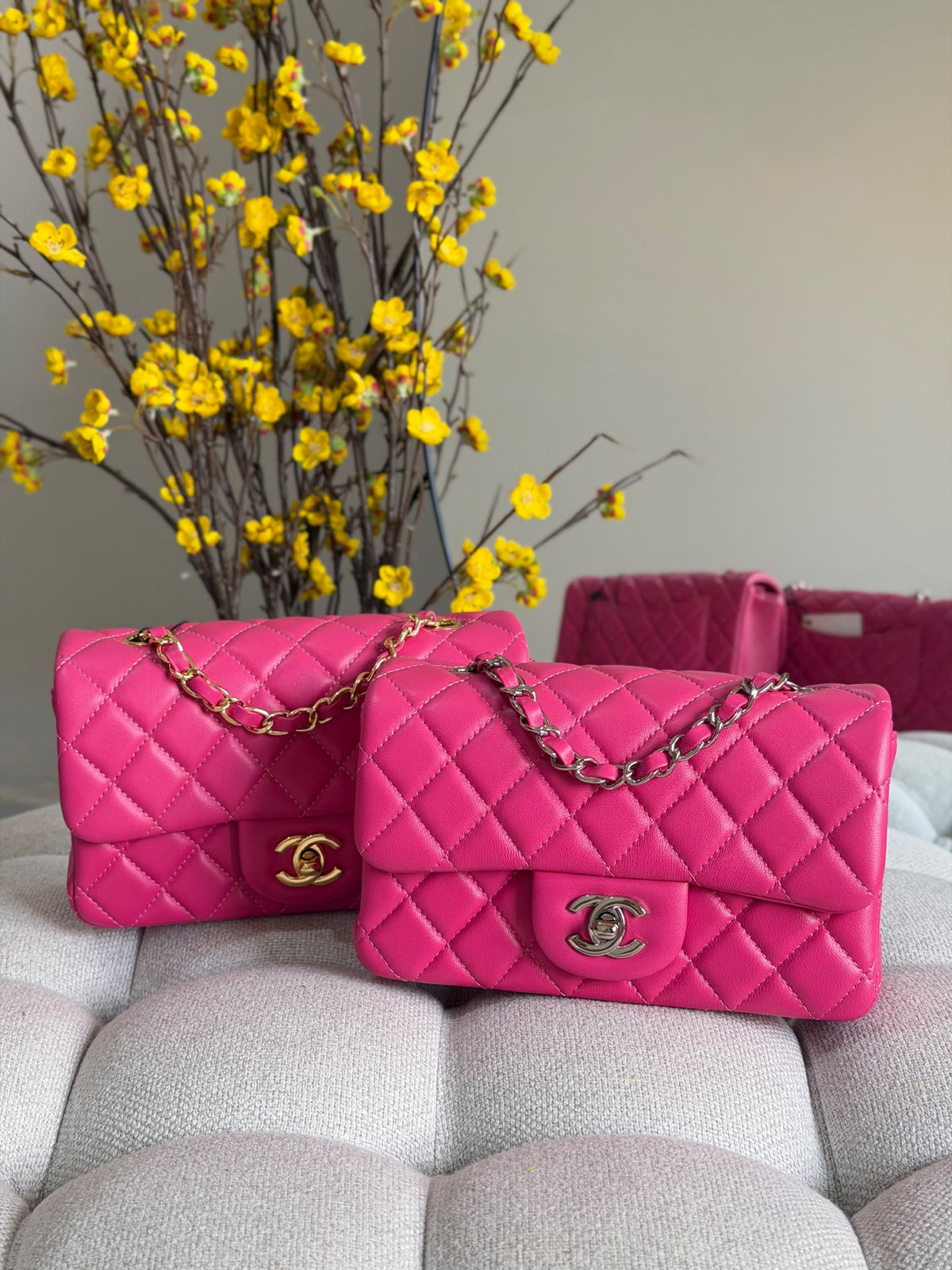Chanel Quilted Flap Shoulder Bag - Pink