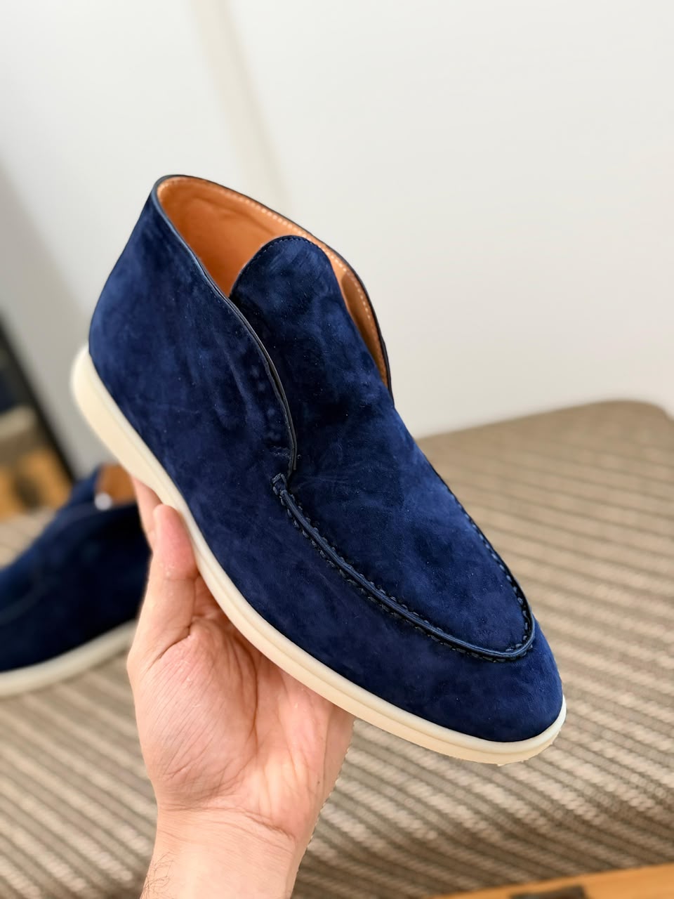 Loro Piana Slip-On Boots - Navy