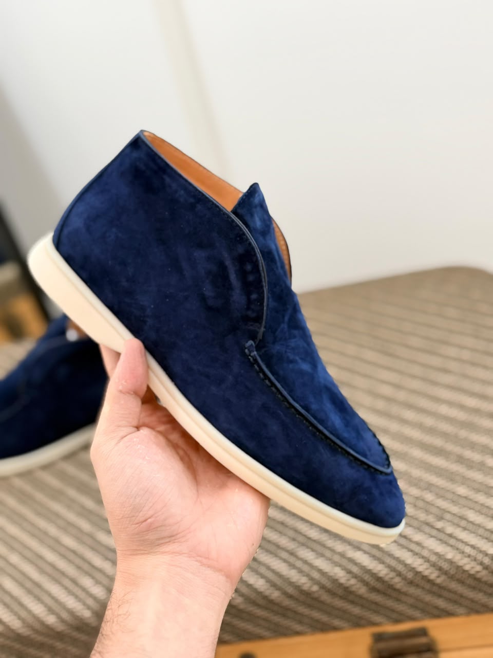 Loro Piana Slip-On Boots - Navy