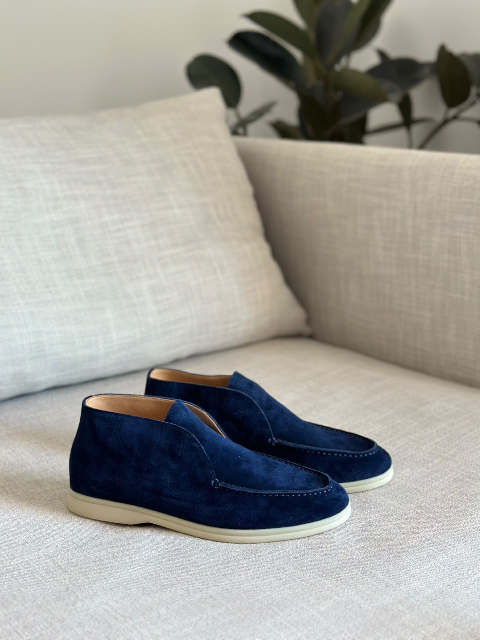 Loro Piana Slip-On Boots - Navy
