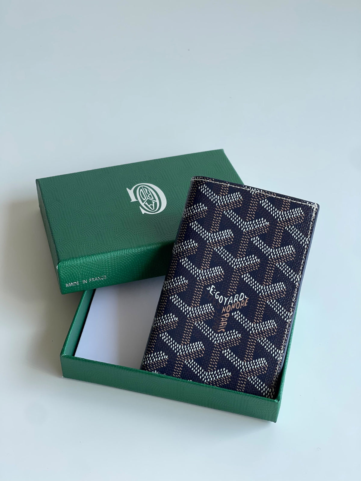 Goyard Chevron Wallet - Navy