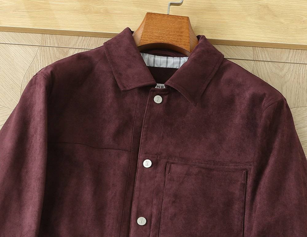 Brunello Cucinelli Suede Jacket - Burgundy Suede