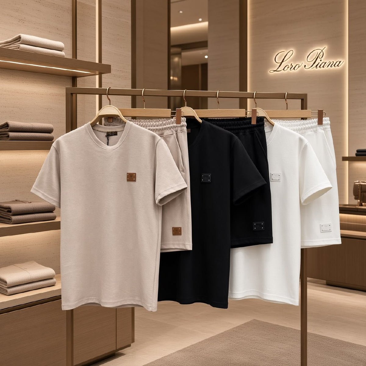 Loro Piana Patch Set - Black, Beige, White