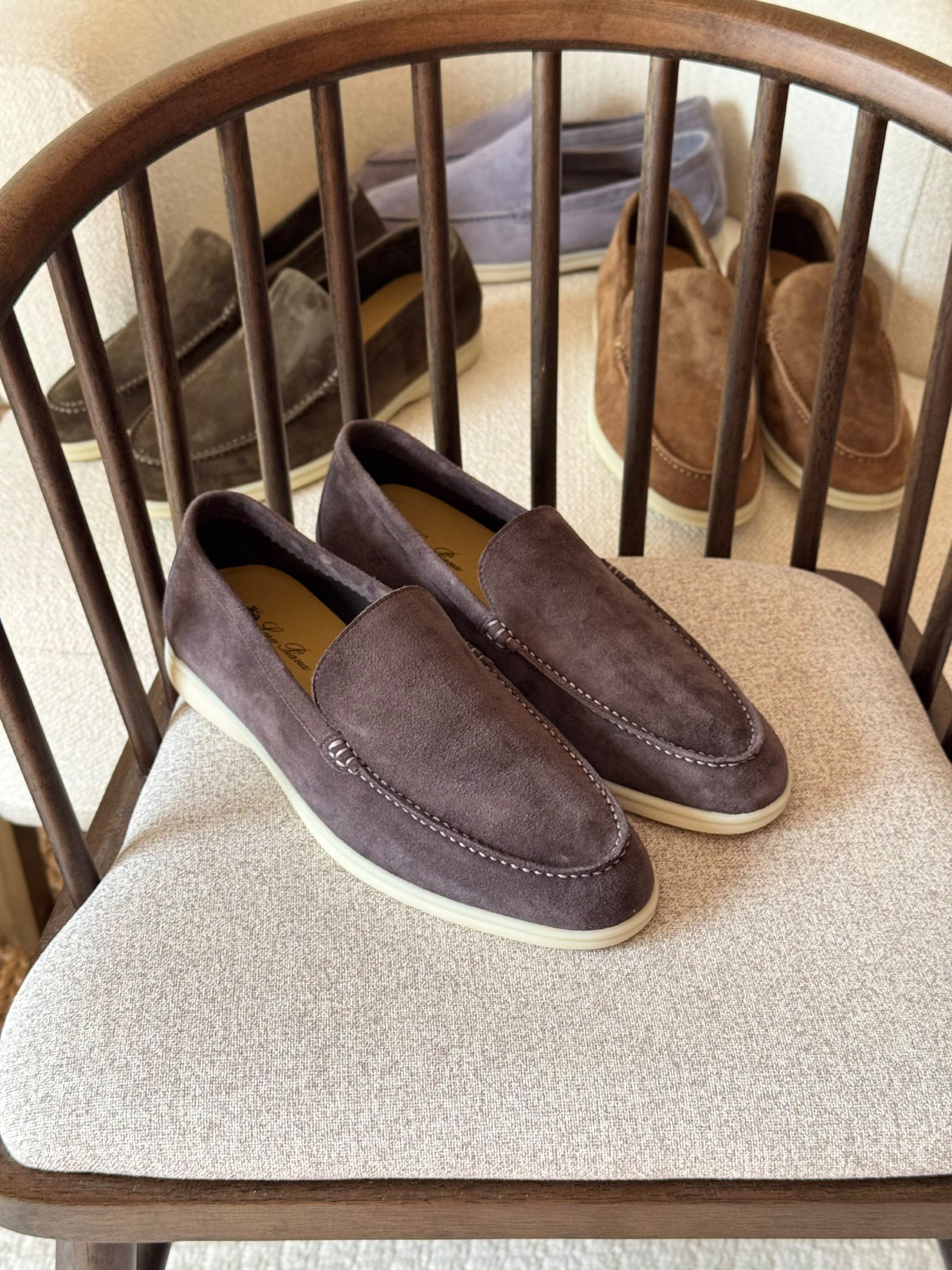 Loro Piana Loafers - Purple, Beige, Brown, Grey