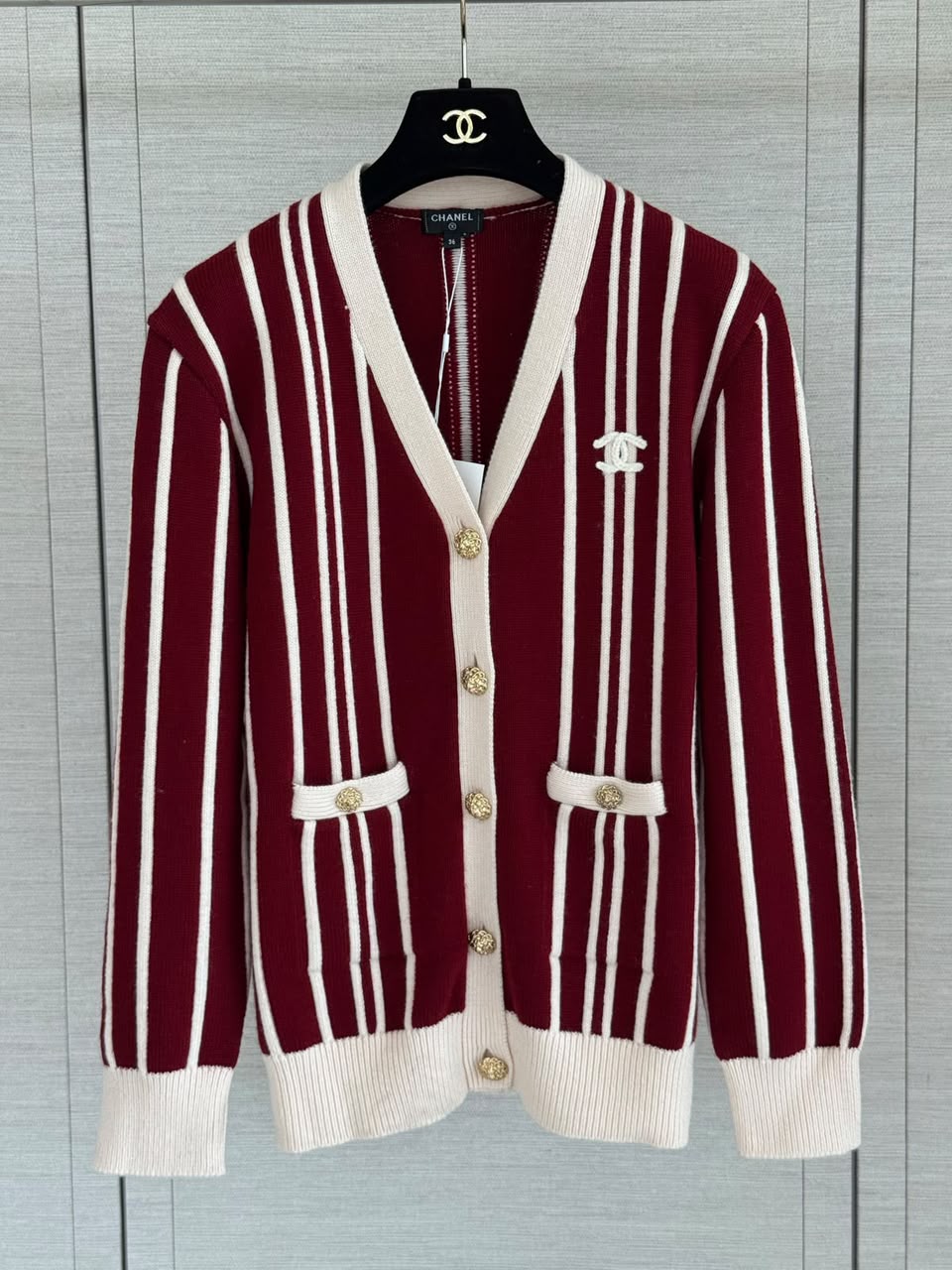 Chanel Cardigan - Burgundy