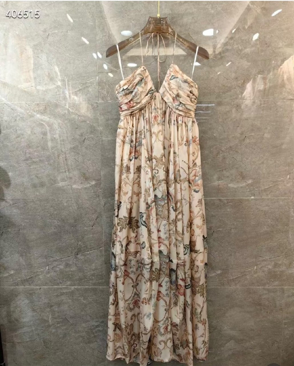 Zimmermann Halter Maxi Dress - Beige