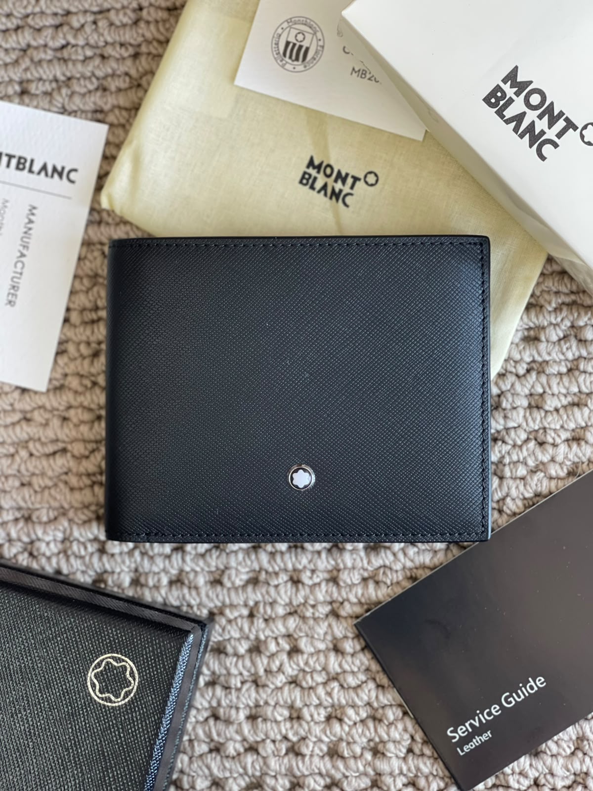 Montblanc Grid-Pattern Wallet - Black