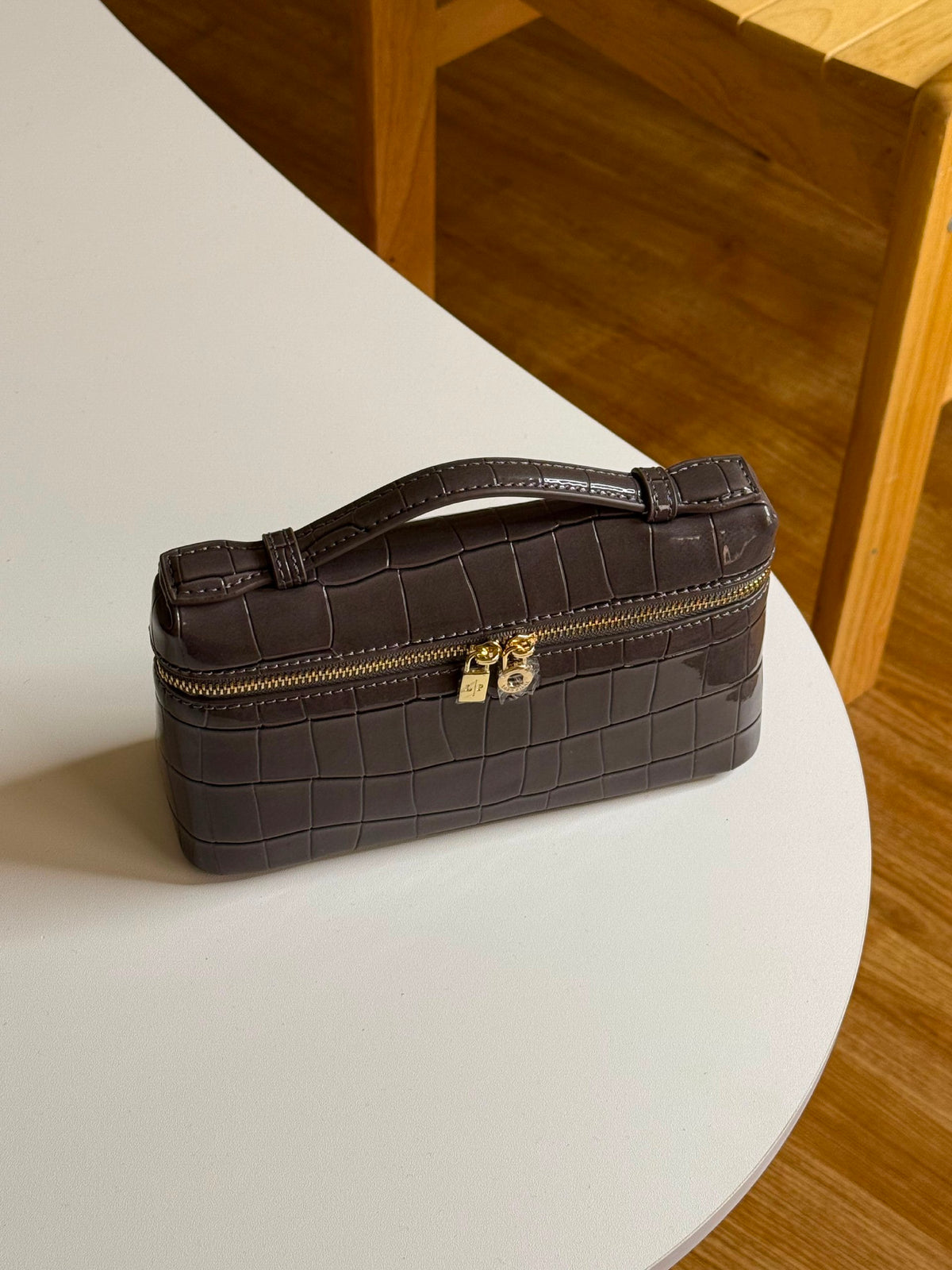 Loro Piana Handbag - Dark Brown Embossed