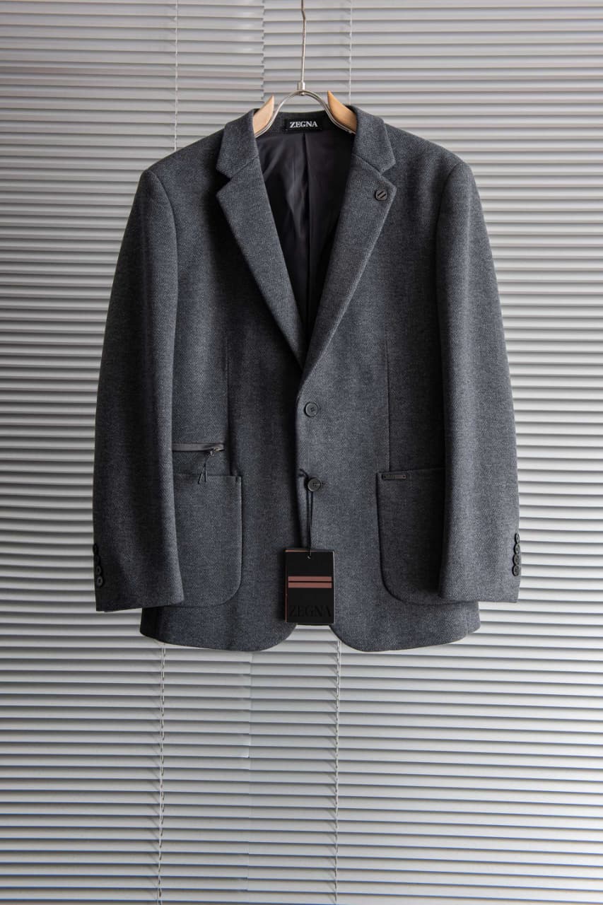 Zegna Jacket - Dark Grey Herringbone
