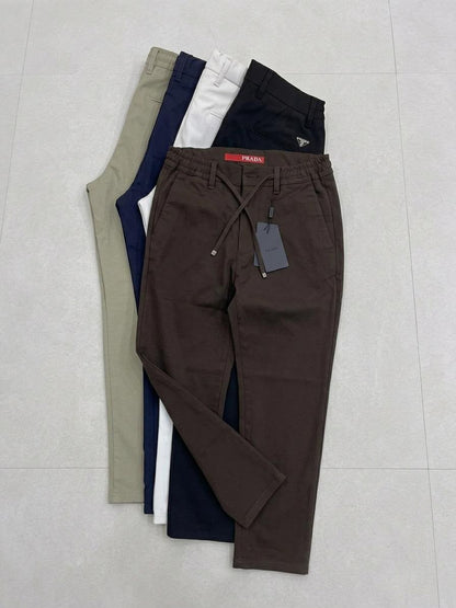 Prada Tapered Sweatpants - Beige, Navy, White, Black, Brown