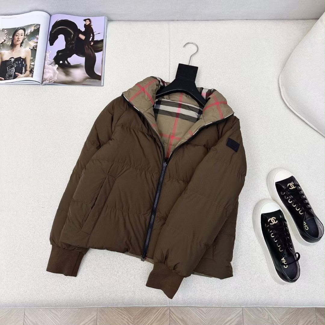 Burberry Puffer Jacket - Brown